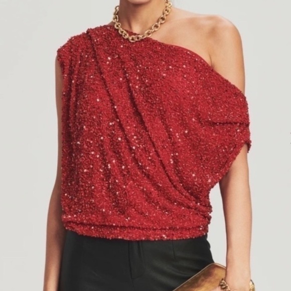 Retrofete Myles Sequin Top - Picture 1 of 9